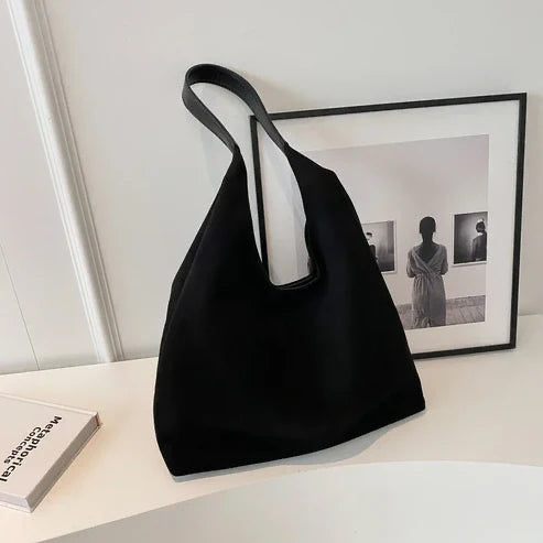 Cartera de Hombro Estilo Hobo en Gamuza para Dama