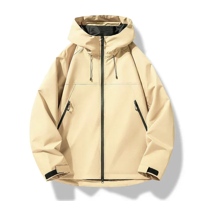 Chaqueta Cortavientos para Hombre con Capucha y Protección Impermeable