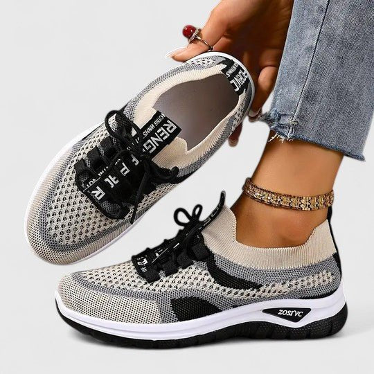 Tenis de Caminata con Soporte Ortopédico y Malla Transpirable para Mujer