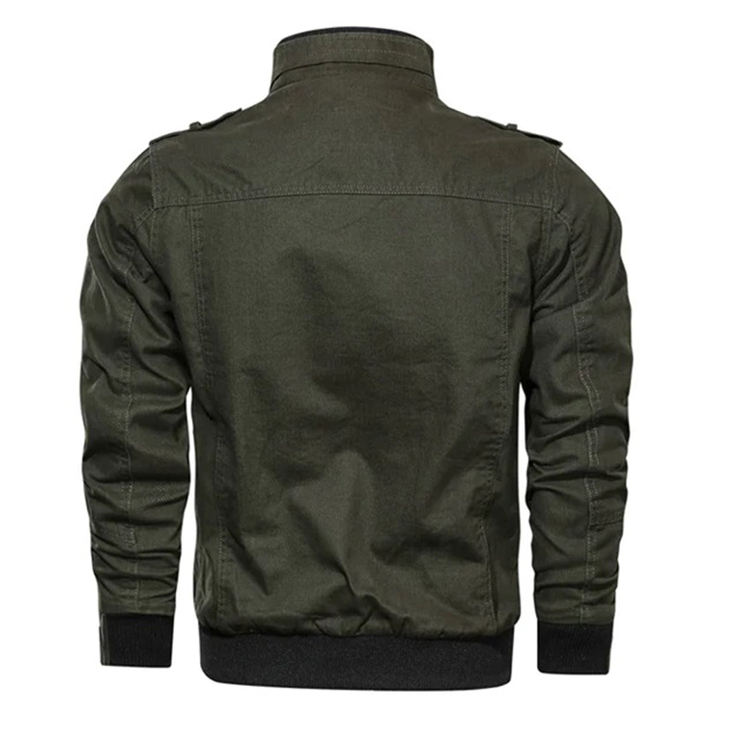Chaqueta Masculina Tipo Bomber con Cierre Frontal
