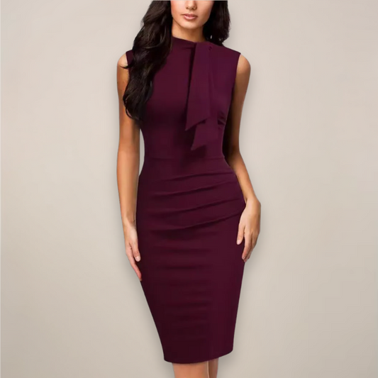 Vestido Midi de Silueta Tubo sin Mangas para Dama