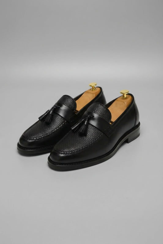 Mocasines de Vestir con Diseño Trenzado y Borlas para Hombre