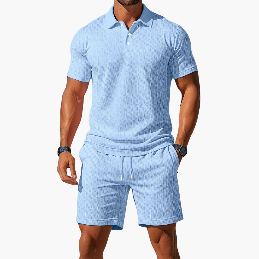 Set Casual Masculino de Polo y Pantalón Corto