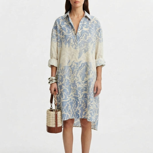 Vestido Camisero Casual de Silueta Fluida