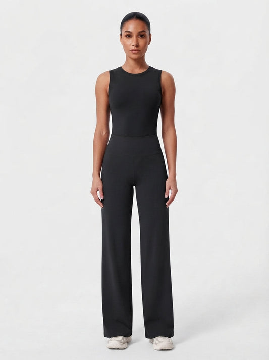 Pantalón Casual de Talle Alto y Corte Acampanado para Mujer