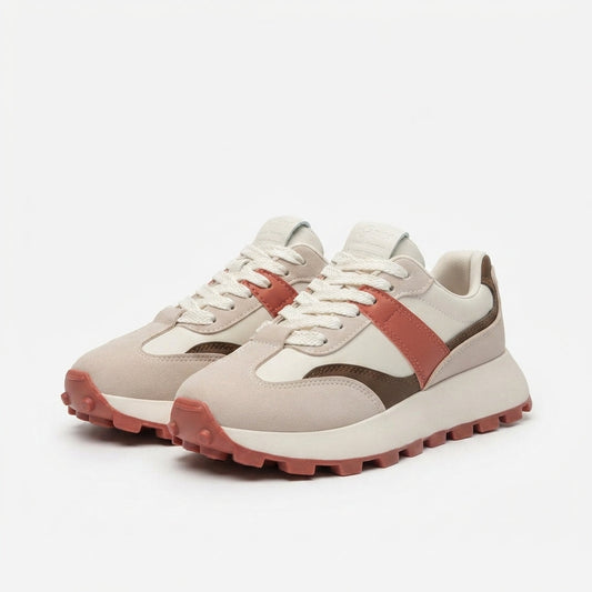Zapatillas Urbanas con Plataforma Gruesa y Cordones para Mujer