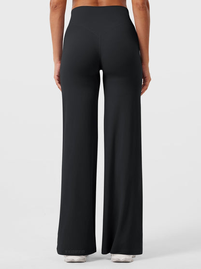 Pantalón Casual de Talle Alto y Corte Acampanado para Mujer